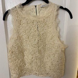 Ivory Lace Zara Crop Top M
